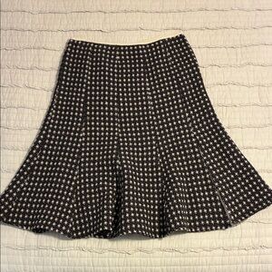 Vintage Hartford Black and White Checked Flared Skirt
